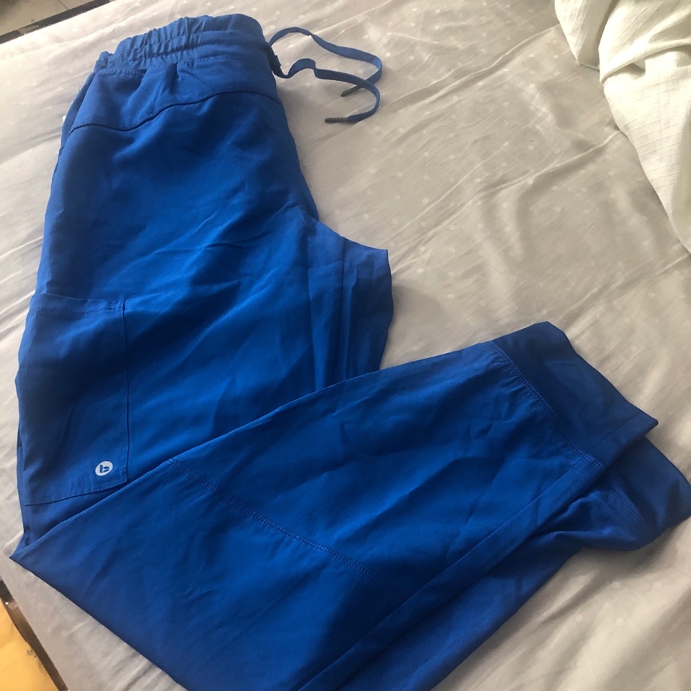 Royal blue scrub joggers